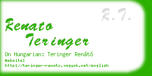 renato teringer business card